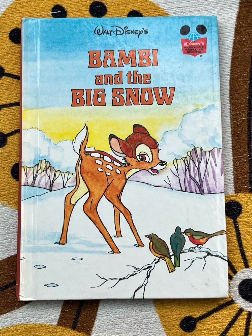 Vintage 1983 Disney Bambi and the Big Snow Hardcover Book Grolier